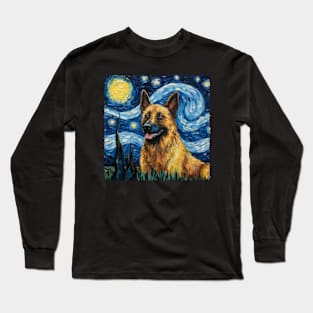 Shepherd Sprezzatura Fashion-Forward Tees Celebrating German Shepherd Sophistication Long Sleeve T-Shirt